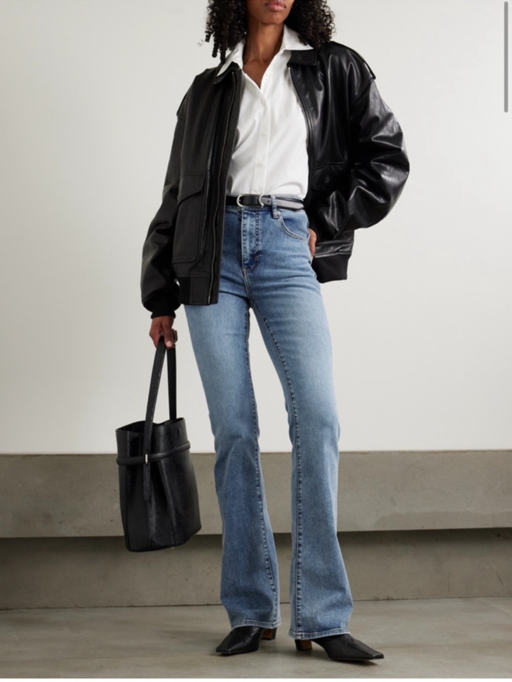 FRAME The Reboot Flared-Leg High-Rise Stretch-Denim Jeans in Crave Size 27
